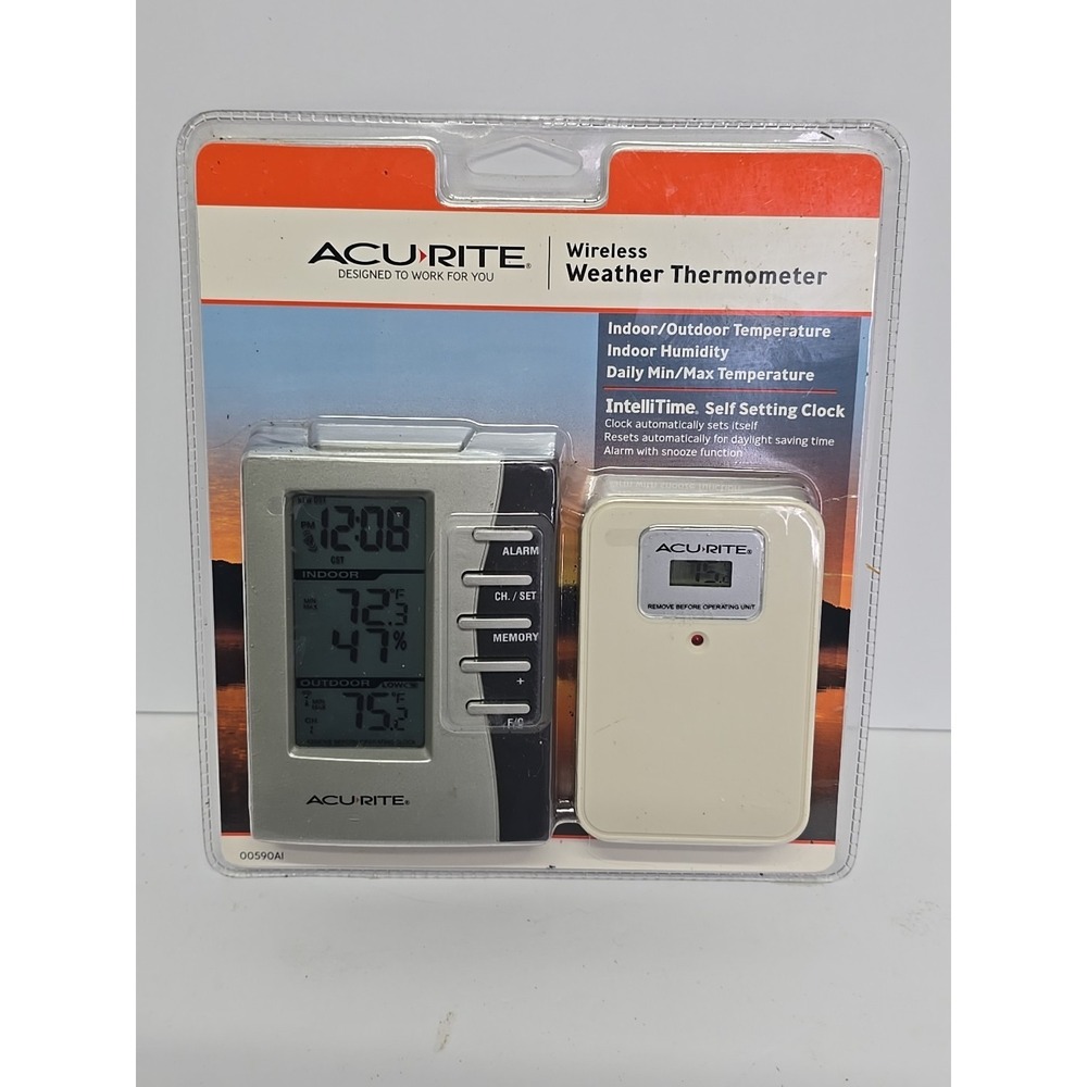 AcuRite Digital Wireless‎ Weather Thermometer Indoor/Outdoor 00590Al